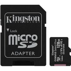 Карта памяти 128GB microSD + SD adapter Kingston Canvas Select Plus Карта памяти 128GB microSD + SD adapter Kingston Canvas Select Plus