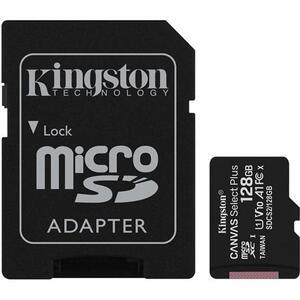 Карта памяти 128GB microSD + SD adapter Kingston Canvas Select Plus
