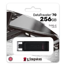 Флешка 256GB USB-С3.2 Kingston DataTraveler 70, Black Флешка 256GB USB-С3.2 Kingston DataTraveler 70, Black