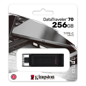 Флешка 256GB USB-С3.2 Kingston DataTraveler 70, Black Флешка 256GB USB-С3.2 Kingston DataTraveler 70, Black