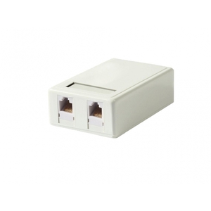 2xRJ45 Surface Box 2 port UTP Cat 6  PCB jack