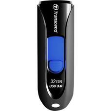 32GB USB Flash Drive  Transcend  JetFlash 790  Black, Capless (R/W:90/