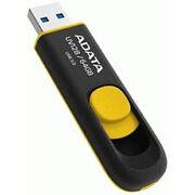 64GB USB3.0 Flash Drive ADATA "UV128", Black-Yellow,  Slider