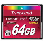 64GB CompactFlash Card, Hi-Speed 800X, Transcend "TS64GCF800&quo 64GB CompactFlash Card, Hi-Speed 800X, Transcend "TS64GCF800&quo