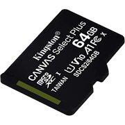 Флешка 64GB microSD Class10 A1 UHS-I + SD ad Kingston Canvas Select Plus 