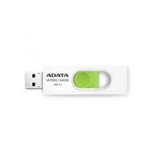 64GB USB3.0 Flash Drive ADATA "UV320", White-Green, Plastic, Slid