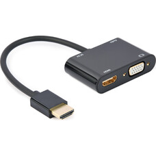 Адаптер Cablexpert HDMI на HDMI/VGA+AUX (A-HDMIM-HDMIFVGAF-01)