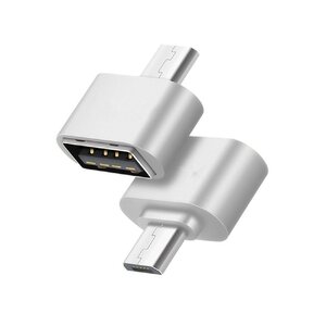 Адаптер Remax OTG Micro-USB to USB A, Silver Адаптер Remax OTG Micro-USB to USB A, Silver