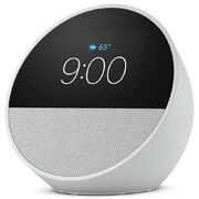 Amazon Echo Spot Smart Alarm Clock with Alexa (2024), Glacier White