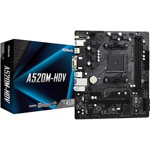 Материнская плата AM4 ASRock A520M-HDV mATX Материнская плата AM4 ASRock A520M-HDV mATX