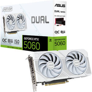 Видеокарта  ASUS RTX5060 8GB GDDR7 Dual WHITE OC