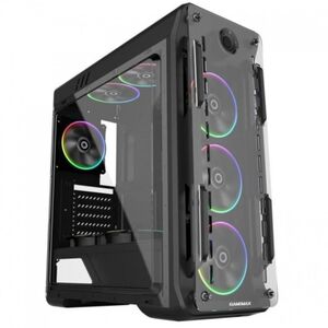 Корпус ATX GAMEMAX Optical, w/o PSU, 4x120mm ARGB fans, Black Корпус ATX GAMEMAX Optical, w/o PSU, 4x120mm ARGB fans, Black
