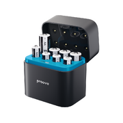 Battery Charger Kit Proove Compact Station Proove, (4xAAA + 4xAA), Black Battery Charger Kit Proove Compact Station Proove, (4xAAA + 4xAA), Black