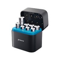 Battery Charger Kit Proove Compact Station Proove, (4xAAA + 4xAA), Black