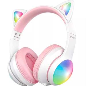 Беспроводные наушники Over-Ear Proove Kids LumiCat (APP), White/Pink Беспроводные наушники Over-Ear Proove Kids LumiCat (APP), White/Pink