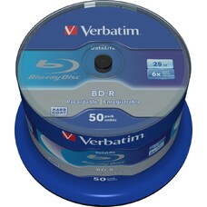 Диски Blu-ray Verbatim BD-R SL Datalife 25GB 6X 50PK SPL NoID