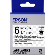 Tape Cartridge EPSON 6mm/9m LK2TBN Clear Blk/Clear, C53S652004 Tape Cartridge EPSON 6mm/9m LK2TBN Clear Blk/Clear, C53S652004