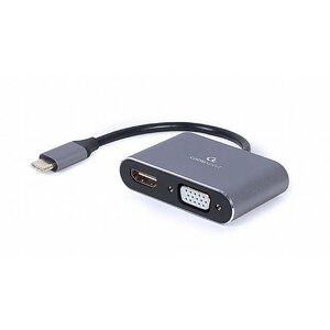 Видеоадаптер USB Type-C - HDMI + VGA - Cablexpert A-USB3C-HDMIVGA-01
