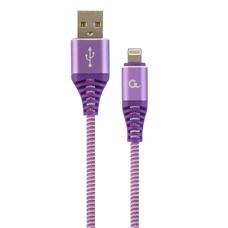 Cable USB2.0/8-pin - 2m - Cablexpert CC-USB2B-AMLM-2M-PW, Purple/White