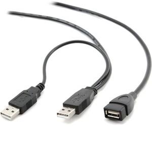 Кабель USB 2AM/AF, 0.9 m, Black, Cablexpert, CCP-USB22-AMAF-3