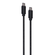 КабельType-C/Type-C, 1.8 m, Cablexpert Cotton Braided Black 