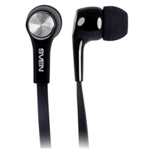 Earphones SVEN E-210M, Black, with Microphone, 4pin 3.5mm mini-jack, cable 