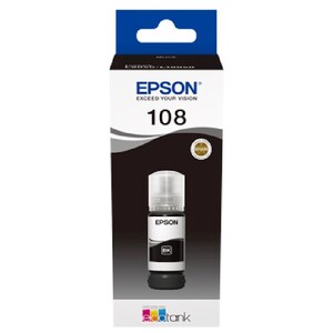 Чернила Epson C13T09C14A, 108 EcoTank Black Чернила Epson C13T09C14A, 108 EcoTank Black