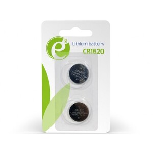 Gembird Button cell CR1620, 2pcs, High performance and long lifetime