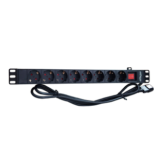 Gembird EG-PDU-014-C14 Разветвитель питания в стойку 19" 1U, 8 розеток Gembird EG-PDU-014-C14 Разветвитель питания в стойку 19" 1U, 8 розеток
