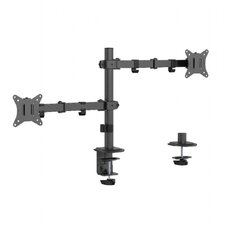 Крепление для двух мониторов Gembird MA-D2-03, 17”-32”, black Крепление для двух мониторов Gembird MA-D2-03, 17”-32”, black