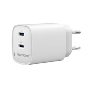 Зарядное устройство 2×USB-C 45W Gembird TA-UC-2C-PD45-01-W Зарядное устройство 2×USB-C 45W Gembird TA-UC-2C-PD45-01-W