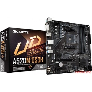 Материнская плата AM4 Gigabyte A520M DS3H 1.0 mATX Материнская плата AM4 Gigabyte A520M DS3H 1.0 mATX