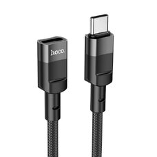 Кабель удлинитель HOCO U107 Type-C  Male to Type-C female 1.2m Black