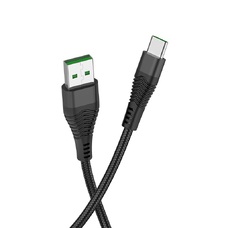 Кабель USB на Type-C HOCO U53 5A Flash black зарядка и передача данных