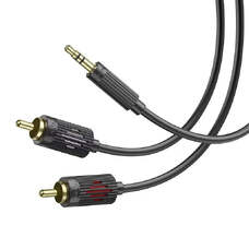 Аудио кабель RCA to AUX - HOCO UPA28 black Аудио кабель RCA to AUX - HOCO UPA28 black