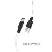 Кабель Hoco X21 Plus Silicone charging cable Type-C (2.0m) Black&White