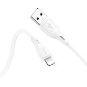 Кабель HOCO X61 Ultimate silicone charging data cable for iPhone white