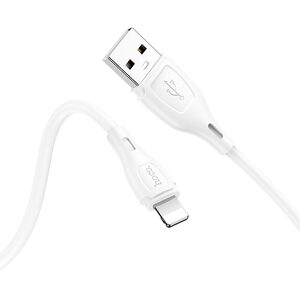Кабель HOCO X61 Ultimate silicone charging data cable for iPhone white