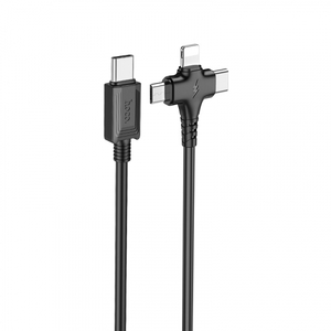 Кабель HOCO X77 Jewel 3-in-1 black Кабель HOCO X77 Jewel 3-in-1 black