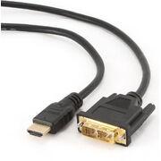 Кабель HDMI to DVI  0.5m Gembird CC-HDMI-DVI-0.5M, male-male