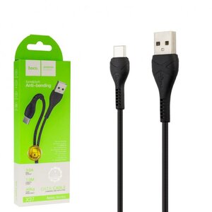 Кабель Hoco X37 Cool power charging data cable for Type-C (1.0m) Black