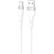 Кабель USB (Type-C), Proove Light Silicone Plus 3A (1m), White