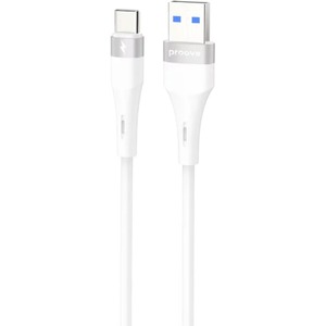 Кабель USB (Type-C), Proove Light Silicone Plus 3A (1m), White