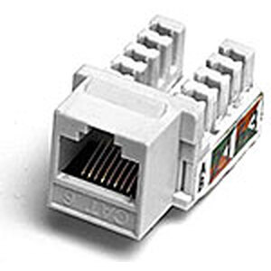 Keystone Jack RJ-45 cat.5E, KJ5-01, 110 Type, White Keystone Jack RJ-45 cat.5E, KJ5-01, 110 Type, White