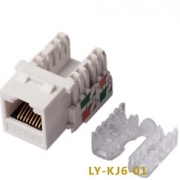 Keystone Jack RJ-45 shielded cat.6, LY-KJ6-01, Dual IDC Type