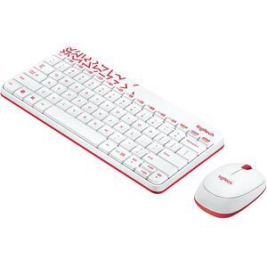 Клавиатура + мышь Logitech Wireless Desktop MK 240 White+Vivid Red