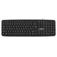 Клавиатура SVEN KB-S230, Splash proof, Black, USB
