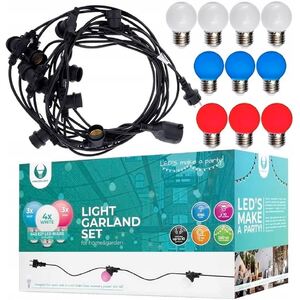 LED гирлянда Forever Light длиной 12 метров с 10 лампочками G45 LED гирлянда Forever Light длиной 12 метров с 10 лампочками G45