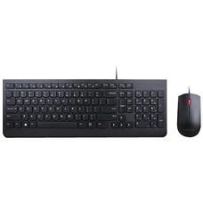 Комплект Lenovo Essential Keyboard + Mouse, USB, RU, Black