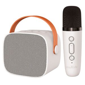 Караоке-микрофон с Bluetooth-колонкой Maxlife MXKS-100, White Караоке-микрофон с Bluetooth-колонкой Maxlife MXKS-100, White